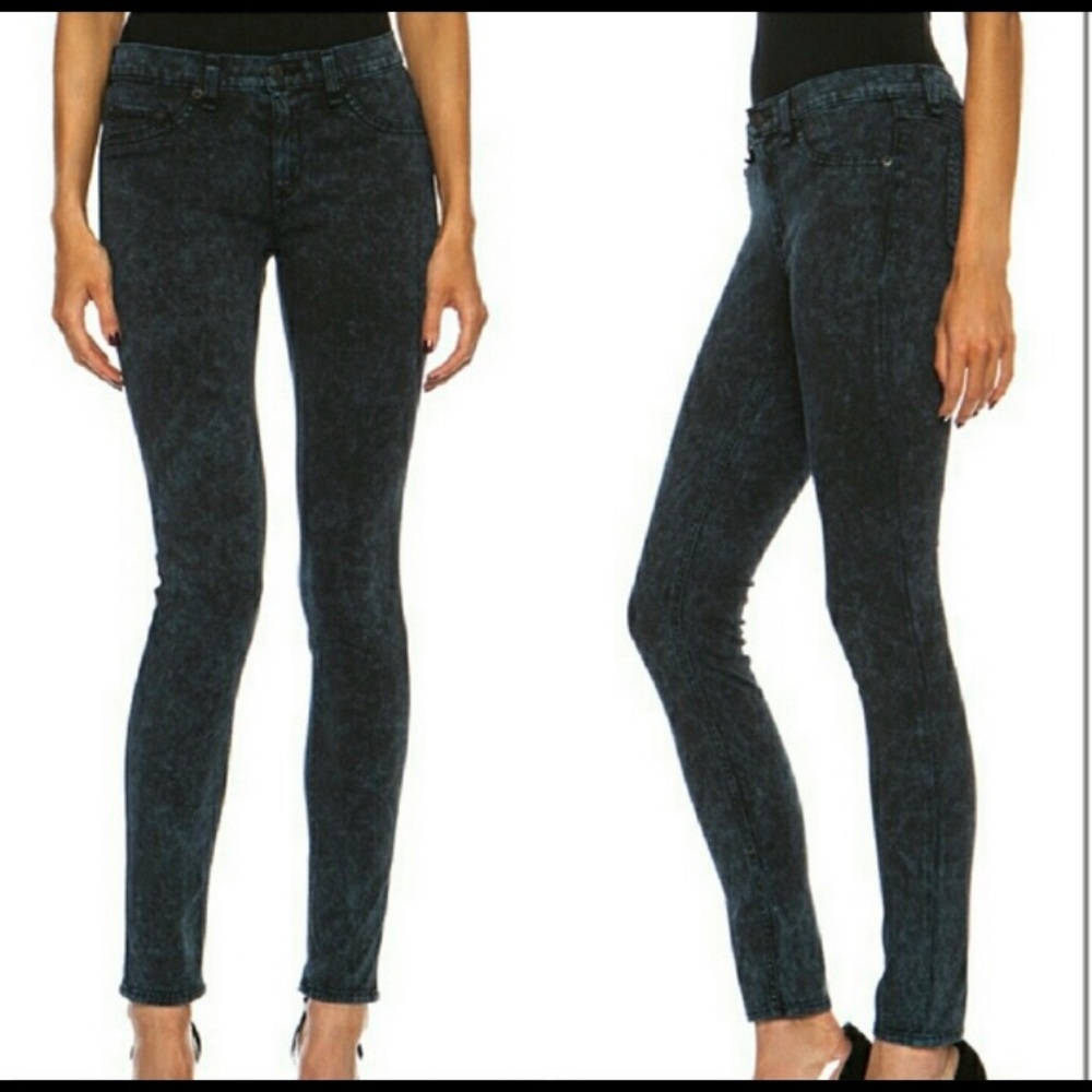Rag & Bone Blue Rosebowl Tie Dye Leggings Size 27